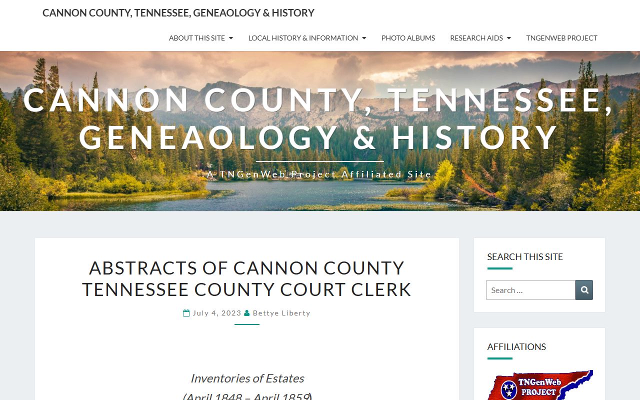 Cannon County Dissolution Of Marriage genealogy records source