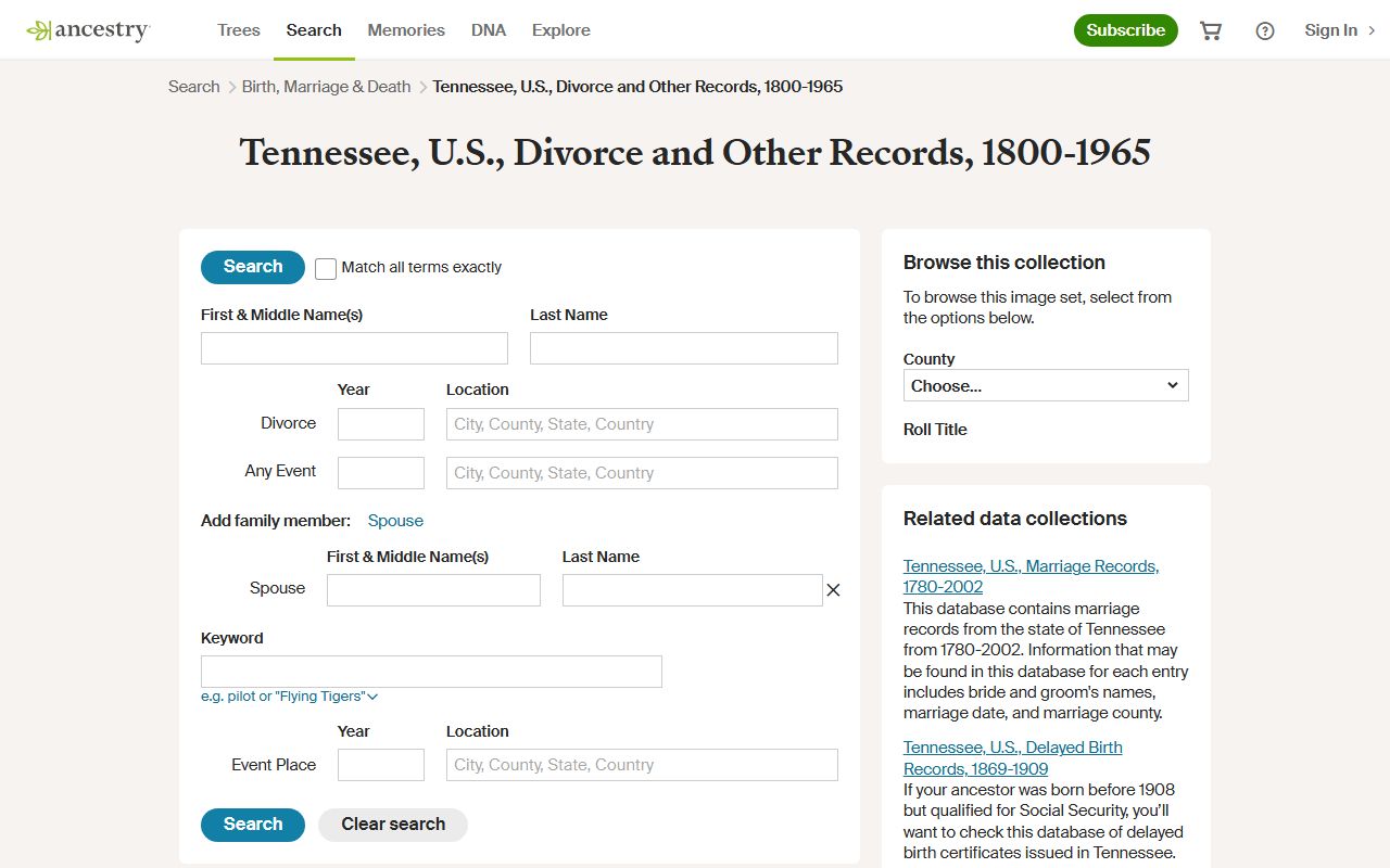 Carroll County Dissolution Of Marriage records in the Carroll County Ancestry Database