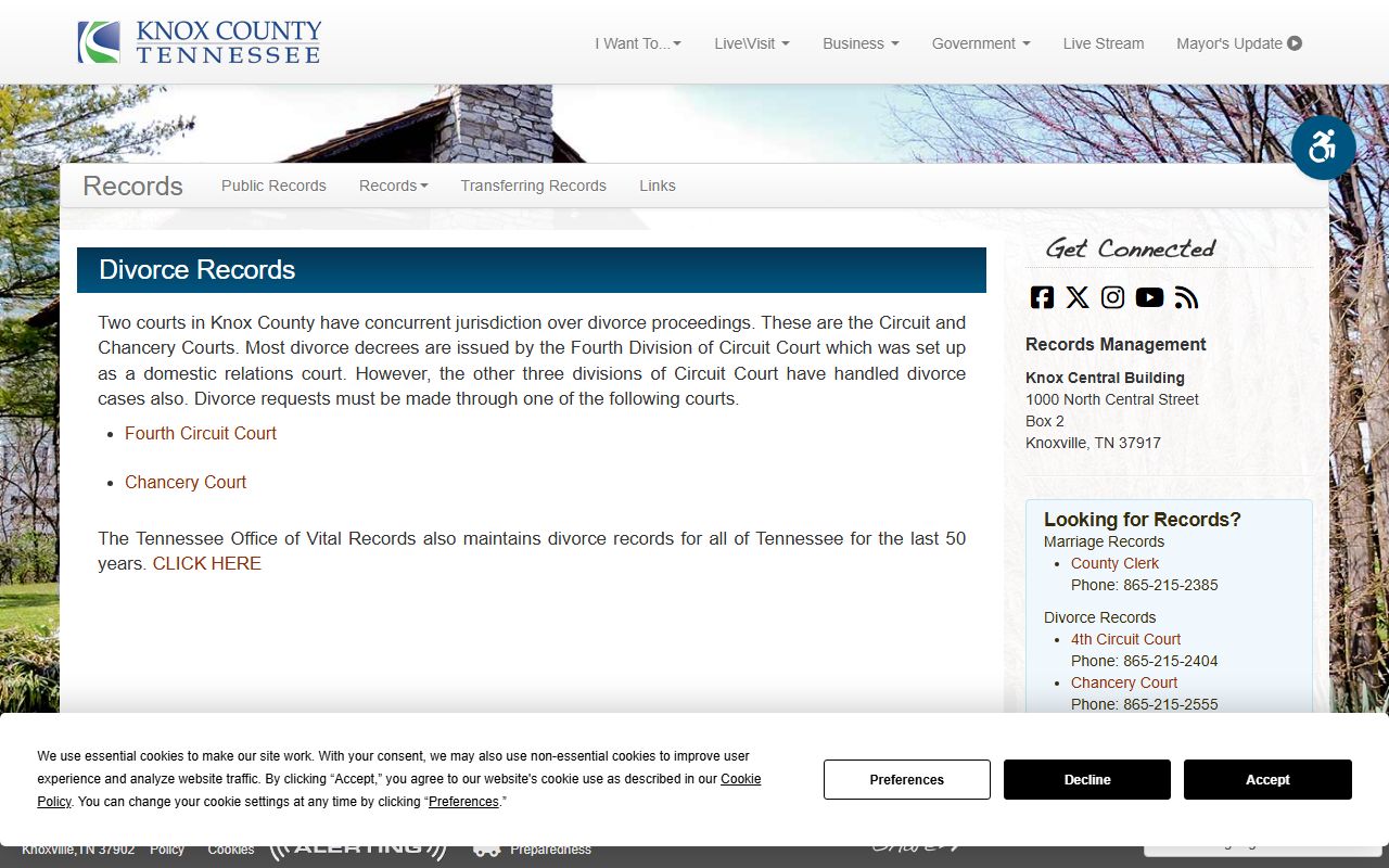 Knox County Dissolution Of Marriage divorce records page